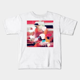 Bold Colorful Abstract Collage Kids T-Shirt